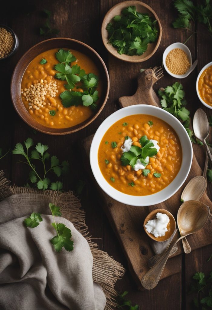 soupe de lentilles corail au curry 