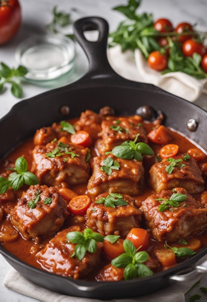 grenadins de veau à la tomate 