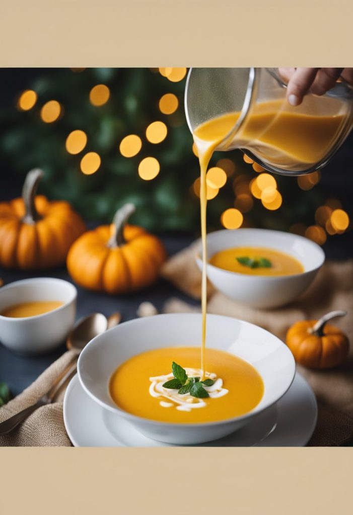 velouté de potimarron au lait d'amande 