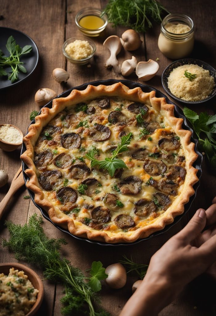 quiche aux champignons 