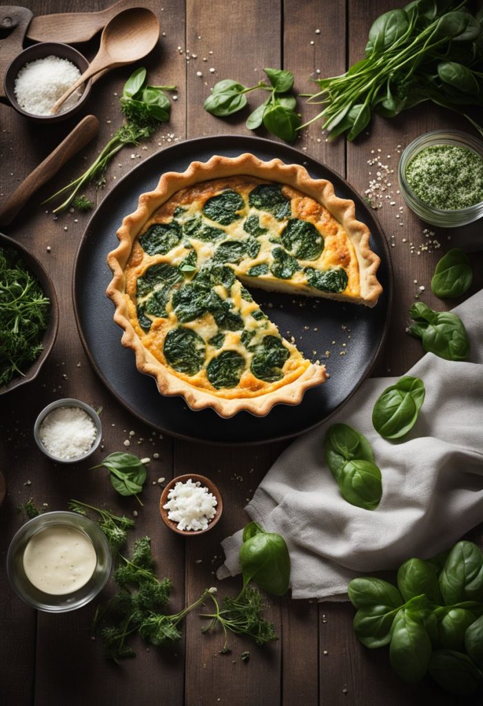 quiche aux épinards et au fromage de chèvre 