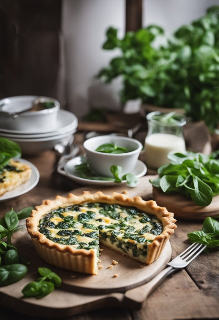 quiche aux épinards et au fromage de chèvre 