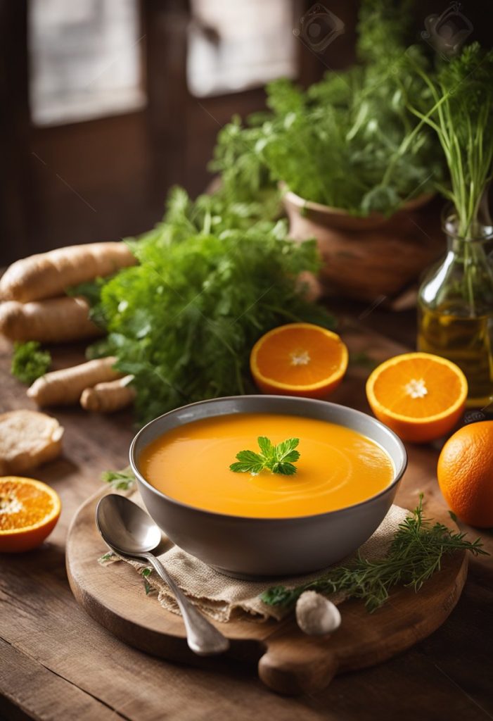 soupe de carottes et oranges 