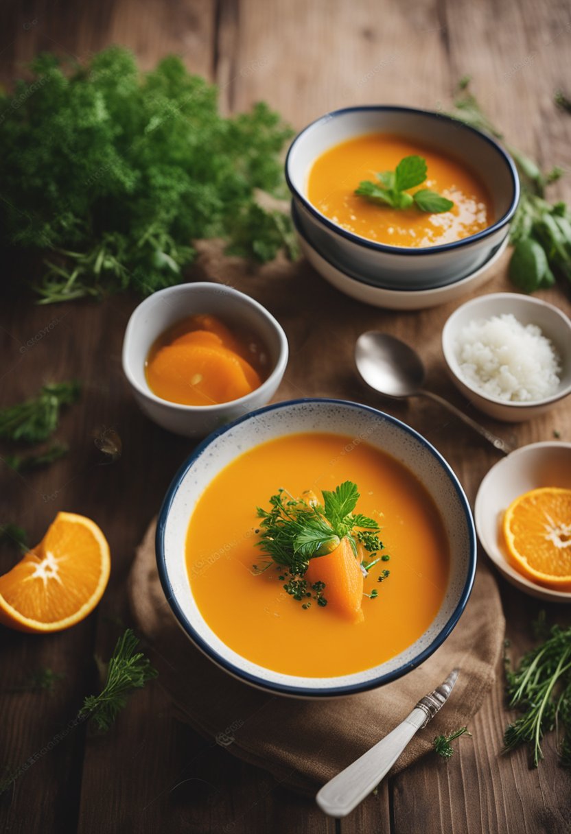 soupe de carottes et oranges