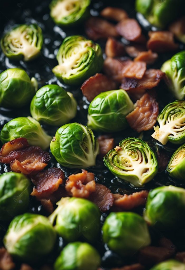 poêlée de choux de Bruxelles aux lardons 