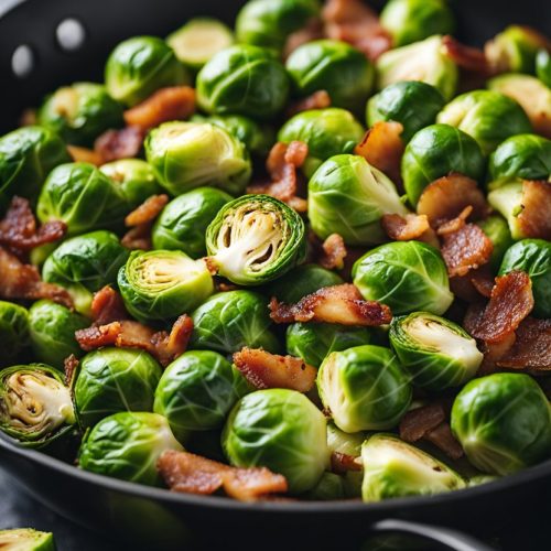 poêlée de choux de Bruxelles aux lardons