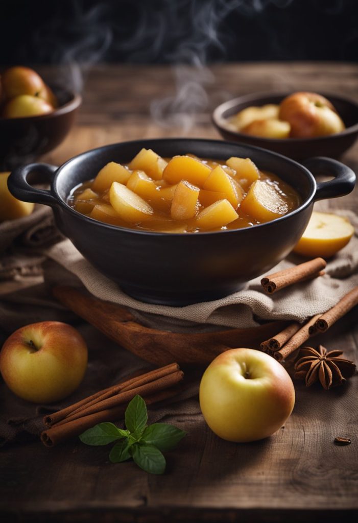 compote de pommes à la cannelle 