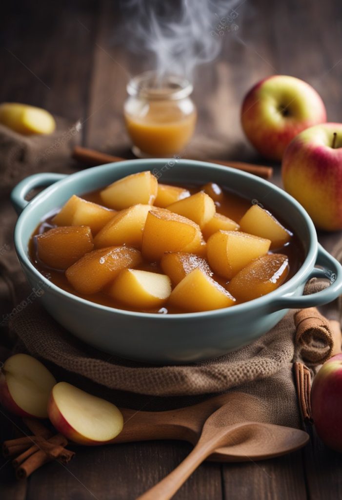 compote de pommes à la cannelle 