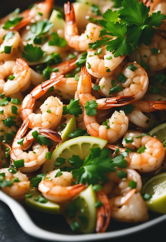 crevettes en persillade 