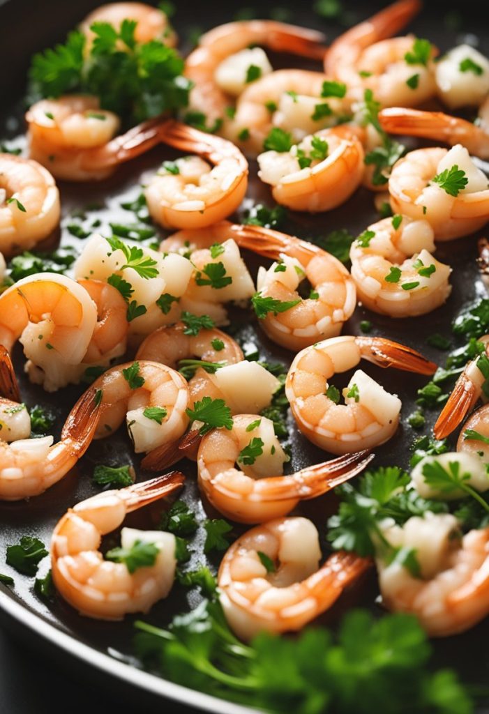 crevettes en persillade 