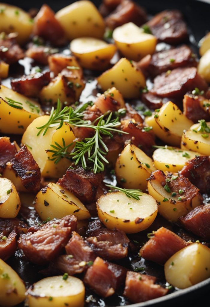 pommes de terre sautées aux lardons