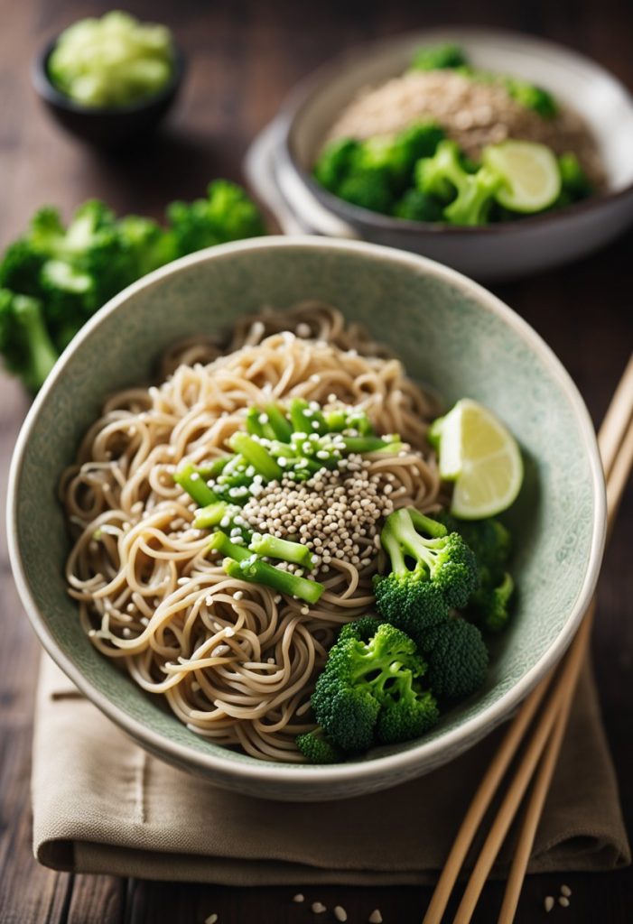 nouilles soba au brocoli