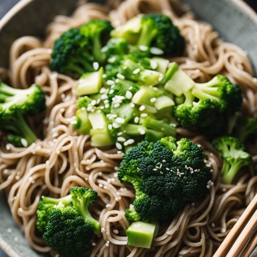 nouilles soba au brocoli