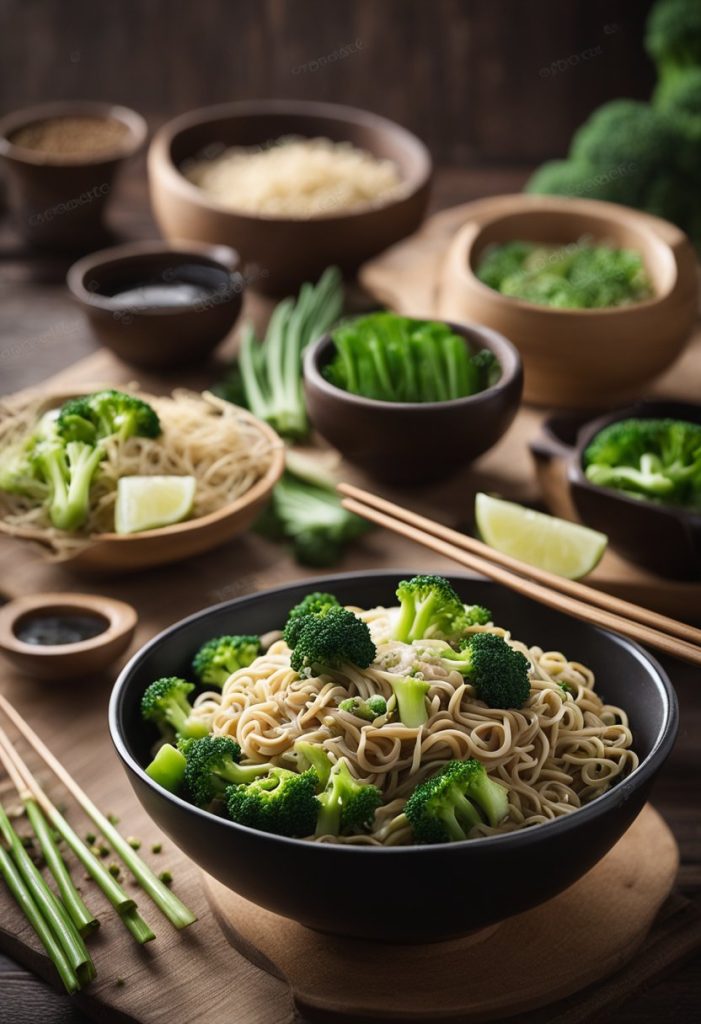 nouilles soba au brocoli