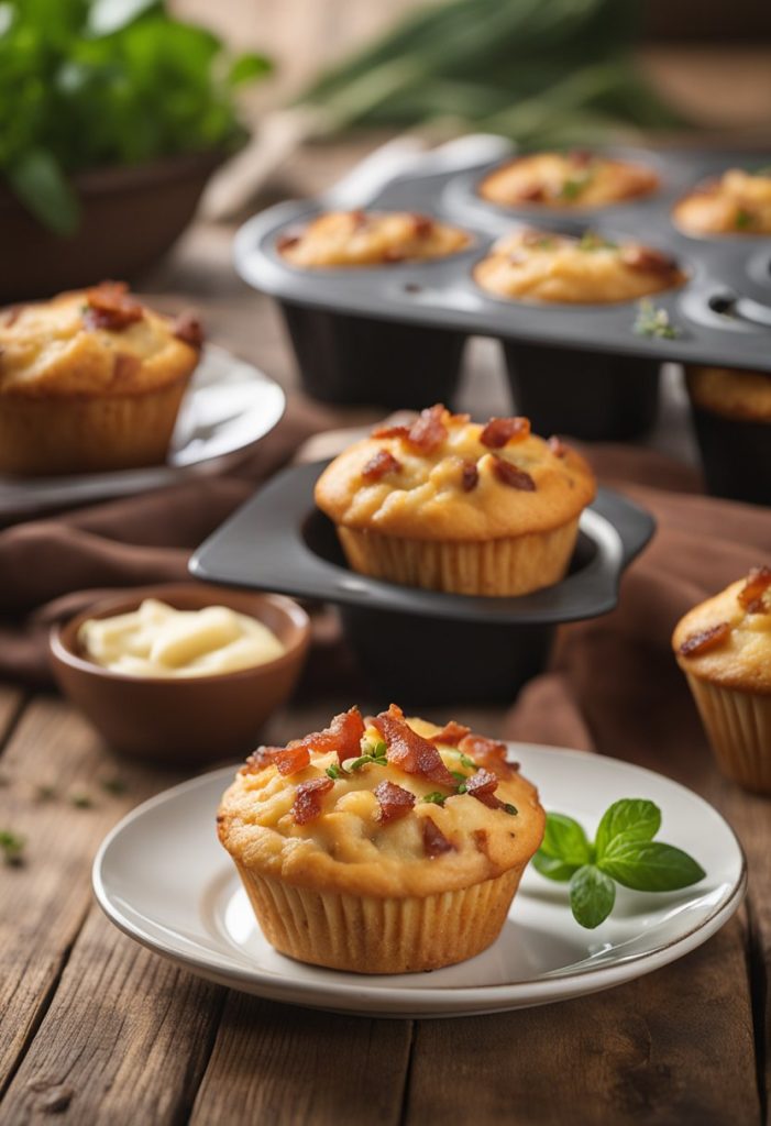 muffins aux lardons et au fromage 