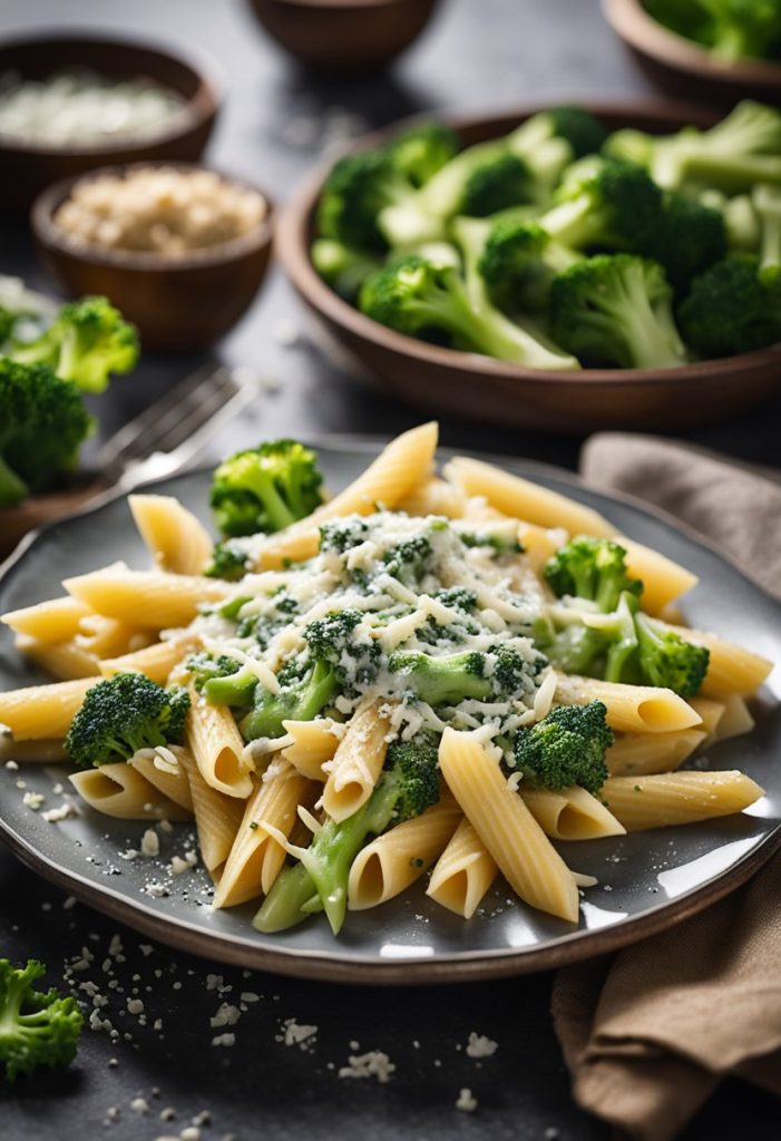 penne au bleu et au brocoli