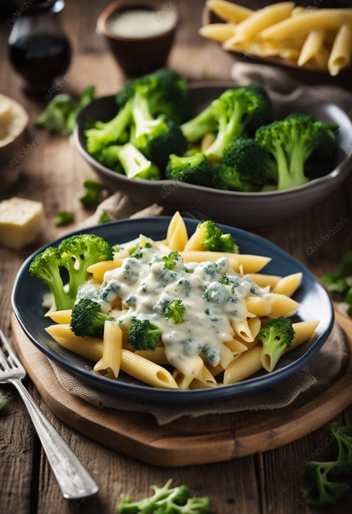 penne au bleu et au brocoli