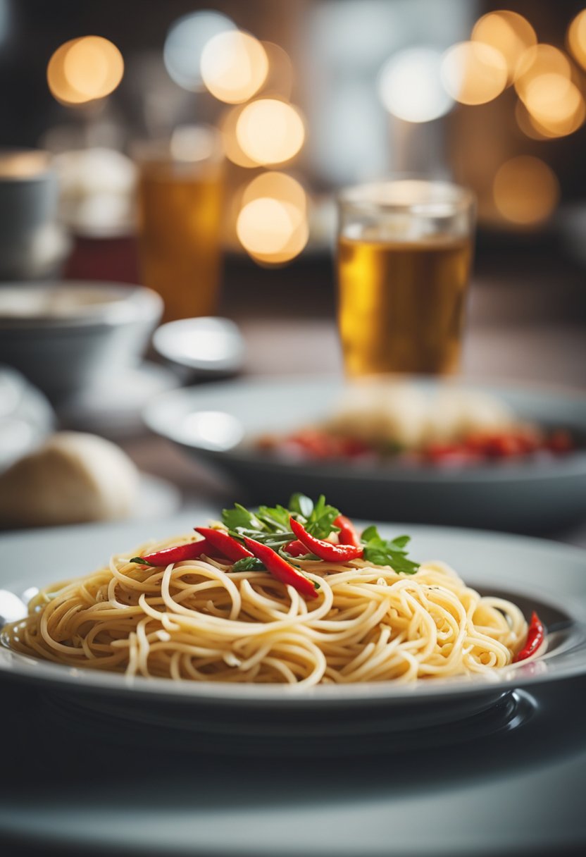 spaghetti au piment et à l'ail