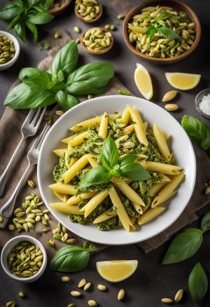 Penne au pesto de pistaches