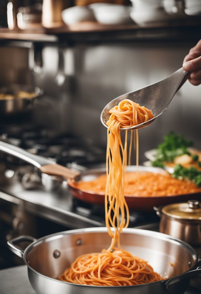 linguine sauce crémeuse au poivron rouge