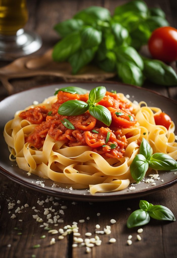 tagliatelles sauce pomodoro