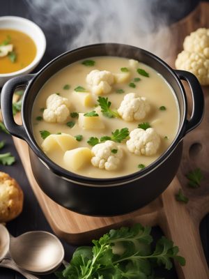 Soupe de chou-fleur et pommes de terre