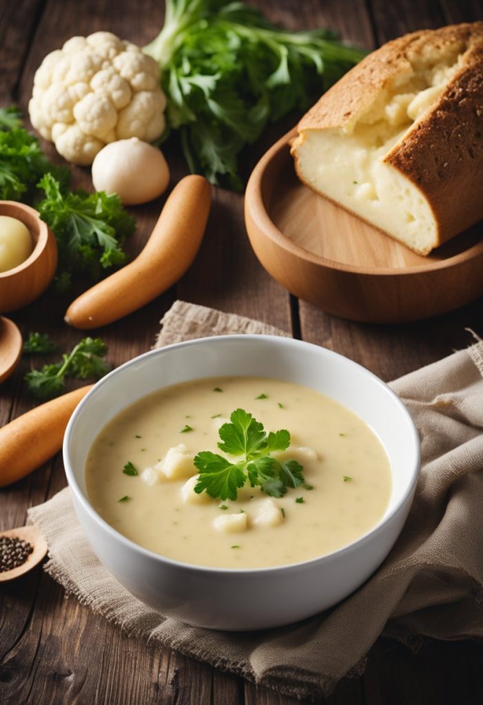 Soupe de chou-fleur et pommes de terre 