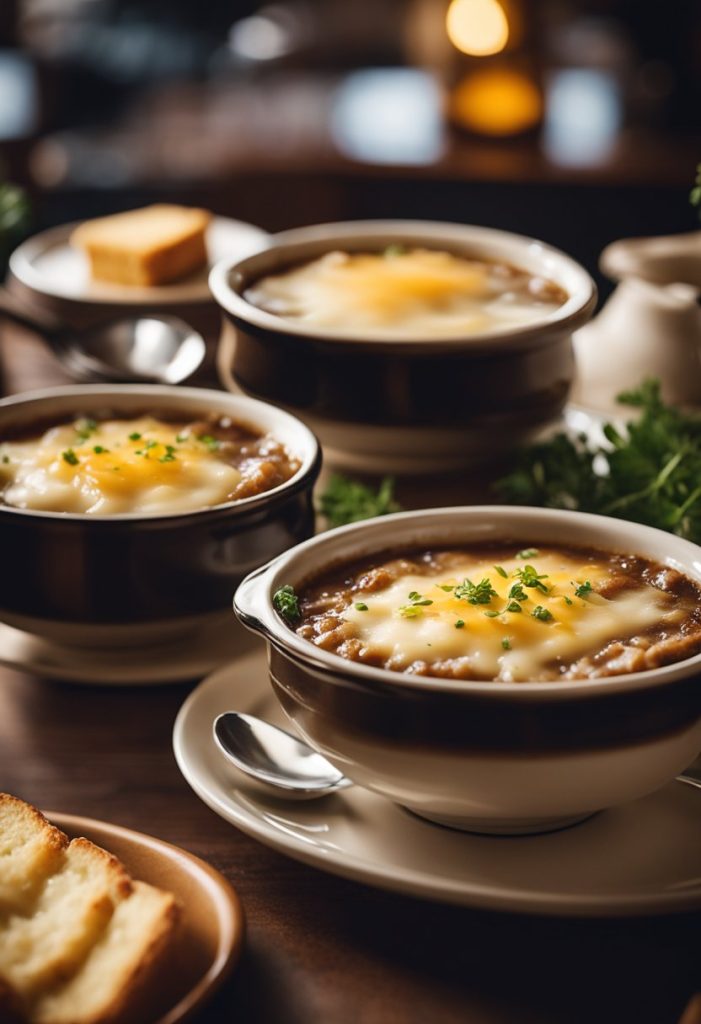 soupe à l'oignon gratinée 