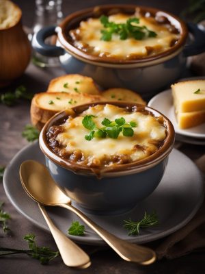 Soupe à l’oignon gratinée