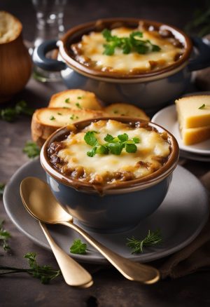 Soupe à l’oignon gratinée